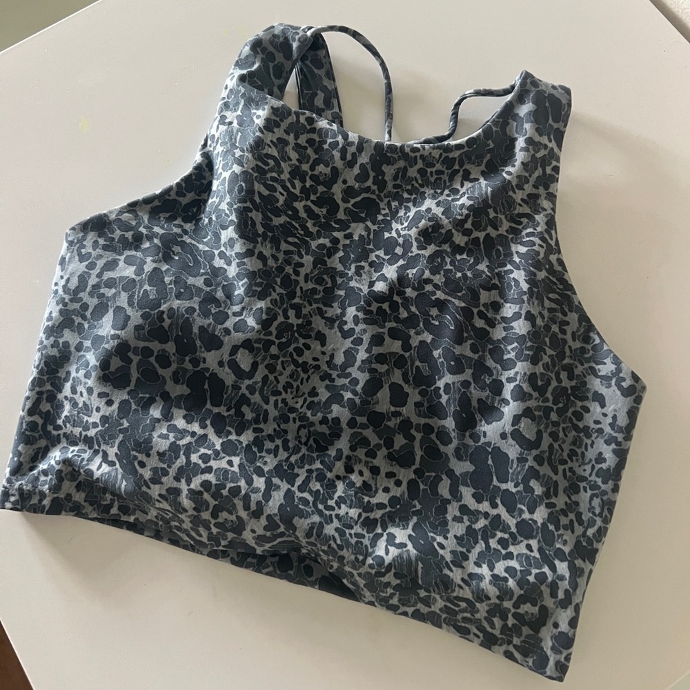 Joy Lab Large Sports Bra - Blue Leopard Print